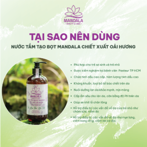 Nước tắm tạo bọt Mandala chiết xuất Oải hương