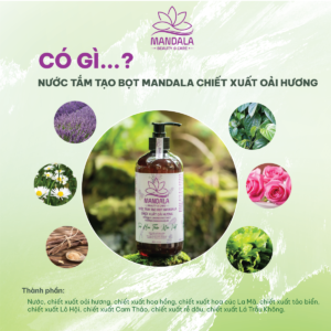 Nước tắm tạo bọt Mandala chiết xuất Oải hương